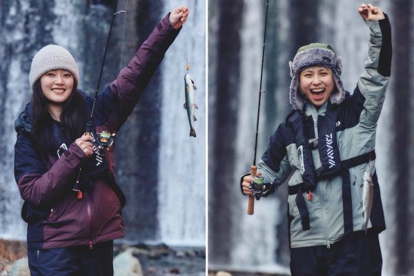 椎名美月 and 木風( Kaede )2人の釣りガールがランクル80で釣りキャンプ - GIRL HOUYHNHNM × DAIWA（ダイワ）- 釣ったシーン