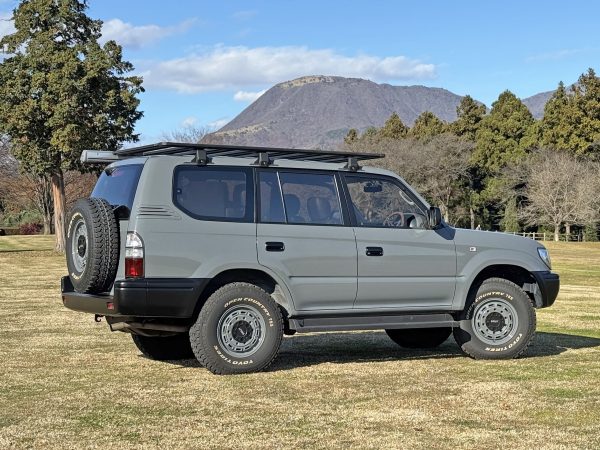 ランクル95プラド丸目 サイド・リアビュー ARBルーフラック（BASERACK）