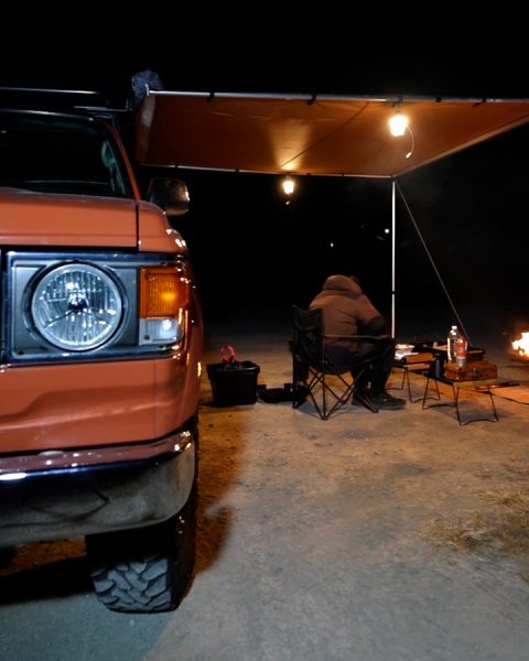 ランクル80丸目 × ARBサイドオーニング × 焚き火 冬キャンプ