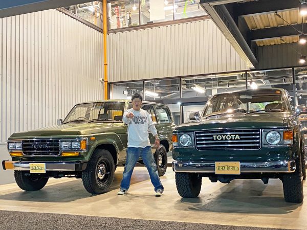 パンサー尾形さんの愛車「ランクル60 角目四灯」 と以前よりお持ちの「ランクル80 丸目二灯」