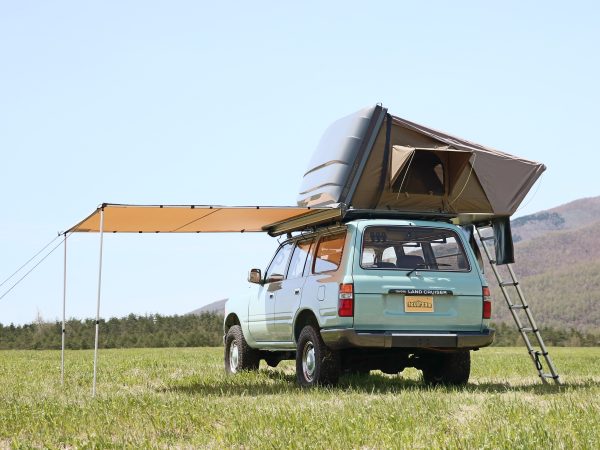 ランクル80×ARB エスペランスルーフトップテント×ARBサイドオーニング 後ろから